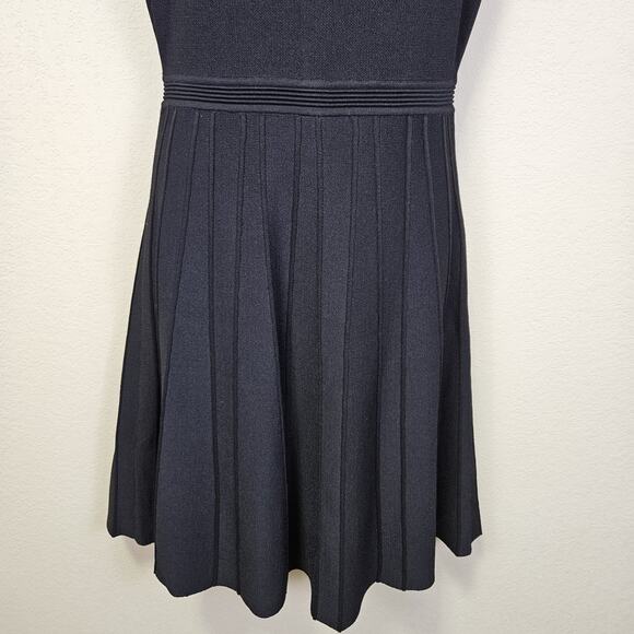 Shoshanna Sandra Dress Black Womens Whimsigoth Formal Designer Mini Pleated M - Picture 7 of 16